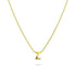 Initials Brick Alphabet Letter Necklace Gold Layered Steel Jewellery